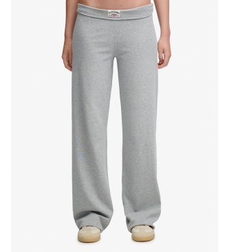Superdry Pantalón Jogger ESS Fold Over gris