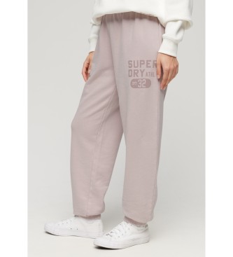 Superdry para mujer. W7011072A Pantalón Jogger lavado Vintage beige (L), Casual, Algodón