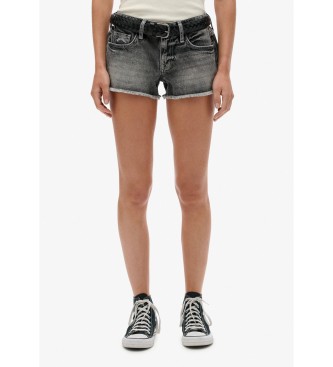 Superdry para mujer. W7110483A Shorts Denim negro (28), Casual, Algodón