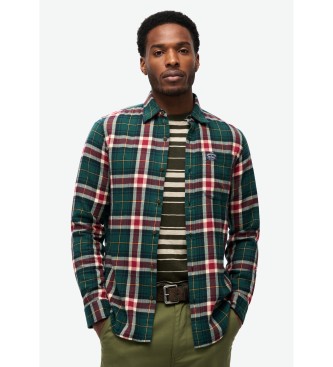 Superdry para hombre. M4010727A Camisa Lumberjack verde (XXL), Casual, Algodón, Manga larga
