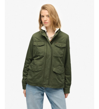 Superdry para mujer. W5012038A Chaqueta M65 Rookie verde (XS), Casual, Algodón