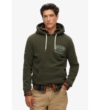 Sudadera con capucha Machined Goods Workwear verde (S), Casual, Algodón, Sostenible, Superdry outlet 2024.