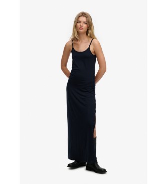 Superdry para mujer. W8012140A Vestido Maxi Cami marino (XS), Casual, Viscosa, Sin mangas / Tirantes