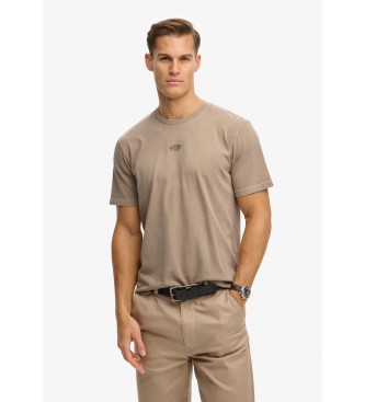 Superdry para hombre. M1012366A Camiseta Micro Logo beige (XL), Casual, Algodón, Manga corta