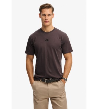 Superdry para hombre. M1012366A Camiseta Micro Logo gris (XL), Casual, Algodón, Manga corta