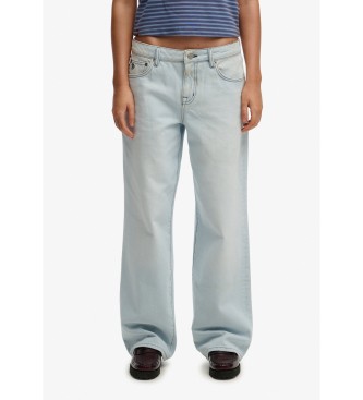 Superdry Jeans Mid Rise Wide Leg azul