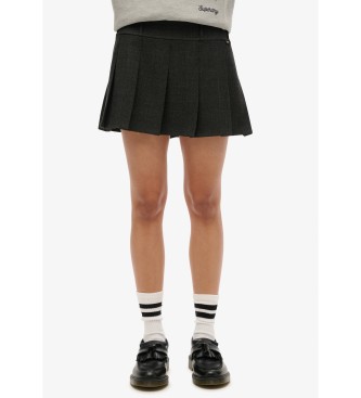 Superdry para mujer. W7210331A Minifalda Plisada De Talle Bajo gris (L), Casual, Viscosa