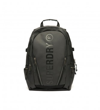 Superdry para hombre. W9110342A Mochila de Lona negro (OSFA), Casual, Deportivo, Poliéster