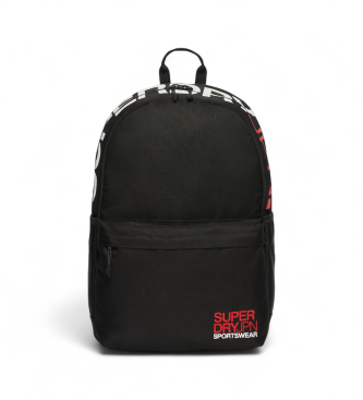 Superdry para mujer. W9110397A Mochila con logotipo Windyachter Montana negro (OSFA), Casual, Poliéster