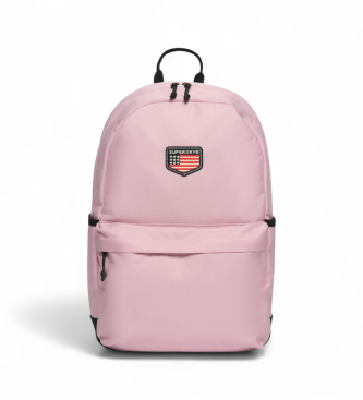 Superdry para mujer. Y9110273A Mochila con parches Classic Montana rosa (OSFA), Casual, Poliéster