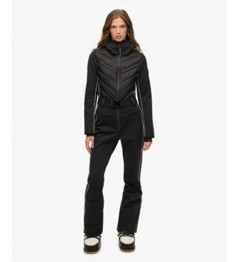 Superdry para mujer. WS110184A Mono Luxe Ski negro (L), Deportivo, Poliamida, Nieve