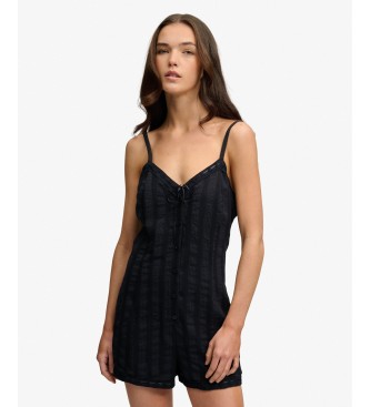 Superdry para mujer. W8012117A Mono Cami marino (M), Casual, Algodón, Sin mangas / Tirantes