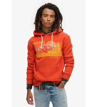 Sudadera Outdoor Graphic Stripe naranja (S), Casual, Algodón, Sostenible, Superdry outlet 2024.