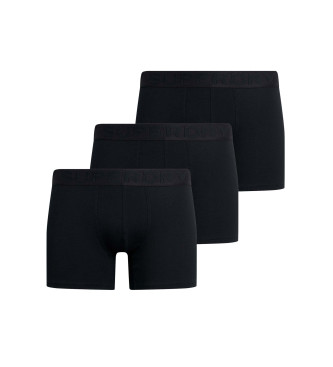 Superdry para hombre. M3110452C Pack de 3 Bóxers Diseño negro (XL), Homewear, Algodón