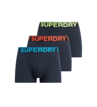 Superdry para hombre. M3110450B Pack de 3 Bóxers (L), Homewear, Algodón, Marino
