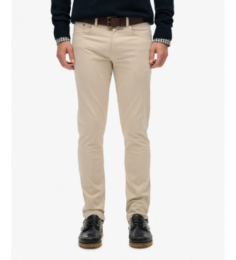 Superdry para hombre. M7011425A Pantalón Merchant Sateen beige (34/32), Casual, Algodón