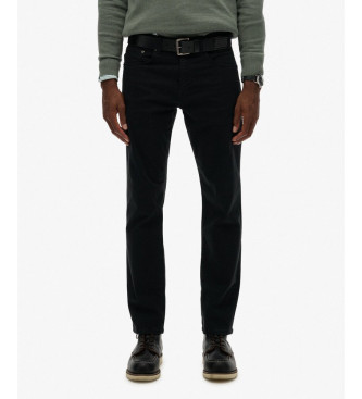 Superdry para hombre. M7011425A Pantalón Merchant Sateen negro (36/32), Casual, Algodón