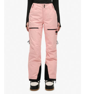 Superdry para mujer. WS110187A Pantalón Ski Ultimate rosa (8 UK = XS), Deportivo, Poliéster, Nieve