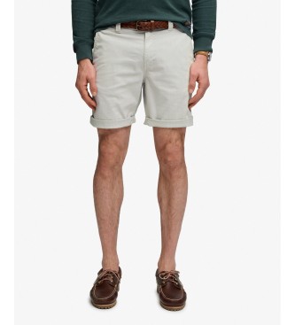 Superdry para hombre. M7110497A Pantalón Corto Utility Chino gris (32), Casual, Algodón