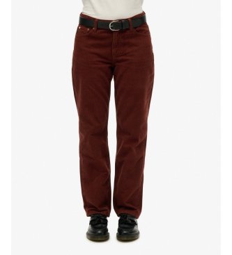 Superdry Pantalón Straight Leg marrón