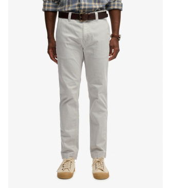 Superdry para hombre. M7011414A Pantalón Utility Chino gris (34/32), Casual, Algodón