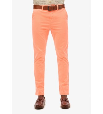 Superdry para hombre. M7011135A Pantalón chino International naranja (33/32), Casual, Algodón