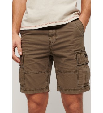 Superdry para hombre. M7110434A Pantalón corto cargo Heavy marrón (32), Casual, Algodón