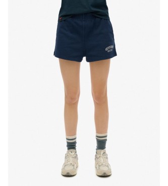 Superdry para mujer. W7110447A Shorts gráficos Athletic Essential marino (S), Casual, Algodón
