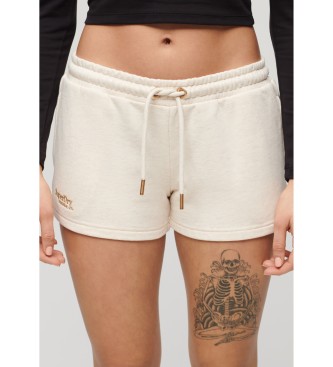 Superdry para mujer. W7110427A Pantalón Corto con logotipo Essential beige (XL), Casual, Algodón