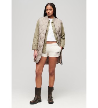 Superdry para mujer. W7110416A Pantalón corto Sportswear Racer blanco roto (L), Casual, Algodón 3