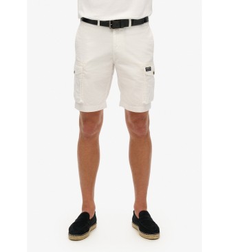 Superdry para hombre. M7110435A Short estilo paracaidista blanco (30), Casual, Algodón