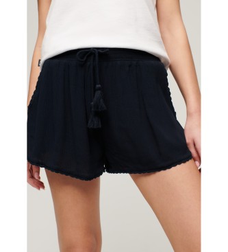 Superdry para mujer. W7110423A Short playero marino (M), Casual, Viscosa