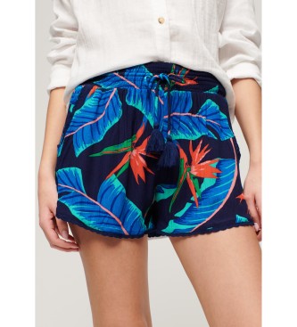 Superdry para mujer. W7110423A Short playero marino (XXS), Casual, Viscosa