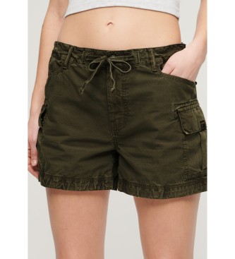 Superdry para mujer. W7110424A Short tipo cargo verde (XL), Casual, Algodón