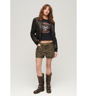 Superdry para mujer. W7110424A Short tipo cargo verde (XL), Casual, Camuflaje, Algodón 3