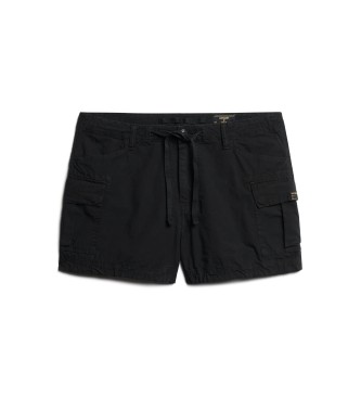 Superdry para mujer. W7110424A Short tipo cargo negro (L), Casual, Algodón 4