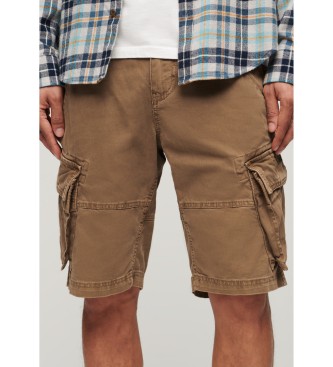 Superdry para hombre. M7110433A Pantalón corto tipo cargo Core marrón (32), Casual, Algodón