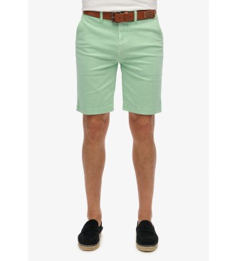 Superdry para hombre. M7110397A Pantalón Corto Vintage International verde (28), Casual, Algodón