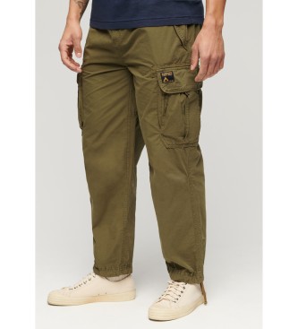 Superdryvoor Mannen. M7011133A Parachute Groene Baggy Broek (30/32), Casual, Katoen