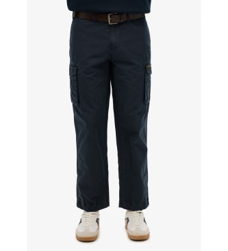 Superdry para hombre. M7011389A Pantalón Parachute Light Cargo marino (30/32), Casual, Algodón