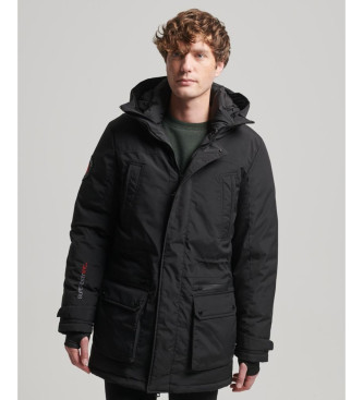 Superdry para hombre. M5011754A Parka acolchada City negro (S), Casual, Poliéster