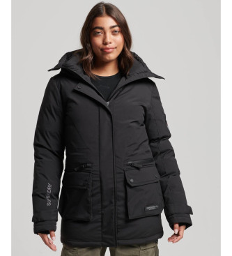 Superdry para mujer. W5011596A Parka acolchada City negro (XS), Casual, Poliéster