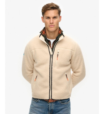 Superdry para hombre. M2014140A Polar Outdoor Full Zip beige (XXL), Casual, Poliéster