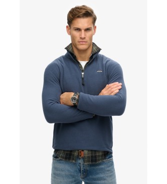 Superdry para hombre. M2014194A Polar Fleece azul (XL), Casual, Poliéster