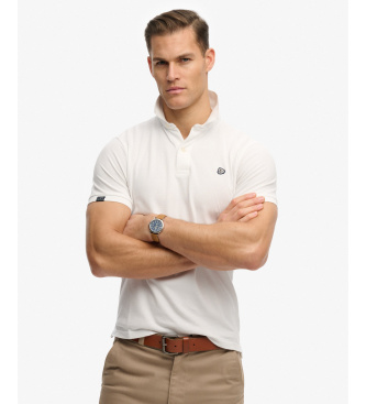 Superdry para hombre. M1110451A Polo Destroy Vintage blanco (S), Casual, Algodón, Manga corta