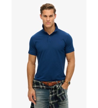 Superdry para hombre. M1110438A Polo de piqué City azul (M), Casual, Algodón, Manga corta