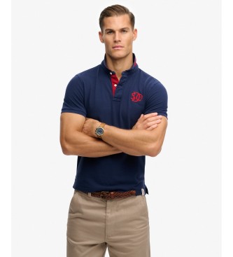Superdry For Man. M1110465A Navy Monogram Pique Polo (M), Casual, Cotton, Short Sleeve
