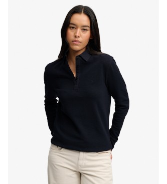 Superdry para mujer. W6012331A Polo rugby Classic Rugby marino (L), Casual, Algodón, Manga larga