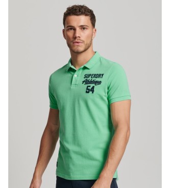 Superdry - pour homme. polo vert superstate