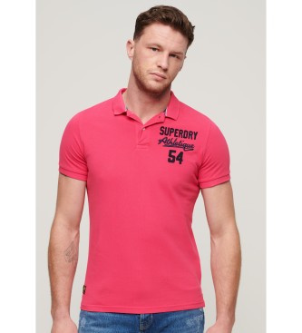 Superdry för män. M1110349A Superstate rosa polotröja (S), Casual, Bomull, Kort ärm
